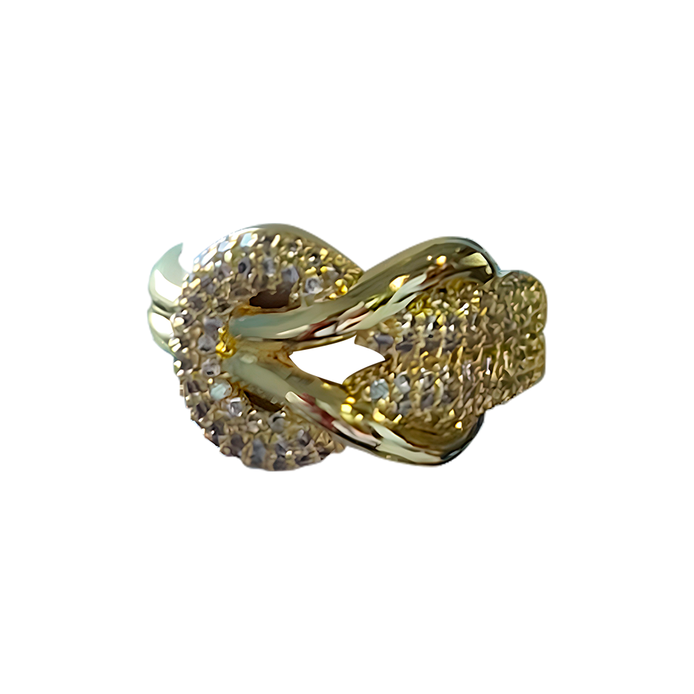 Anillo Nudo de Cristales Ajustable Cavara