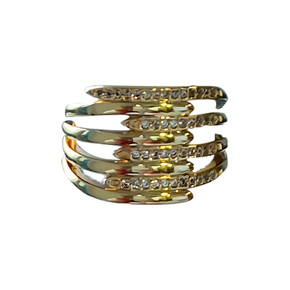 Anillo Cuatro Lineas Ajustable Cavara