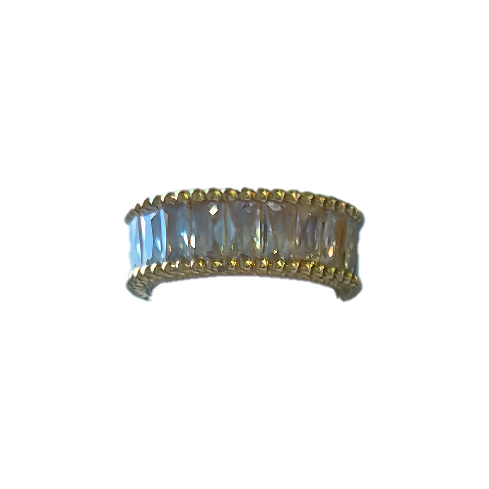 Anillo Aro de Cristales Ajustable Cavara