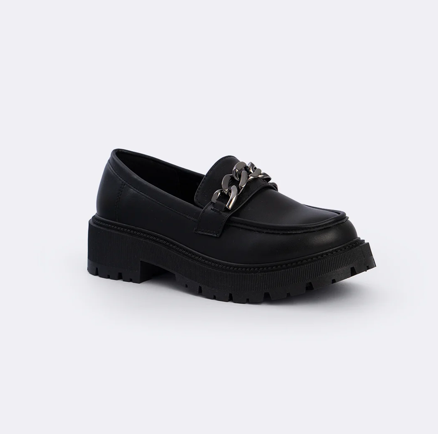 Mocasines Kriza Suela Gruesa Negro Amapola