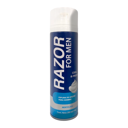 [4931015] Espuma de Afeitar Mentolada Razor para Hombre 200ml