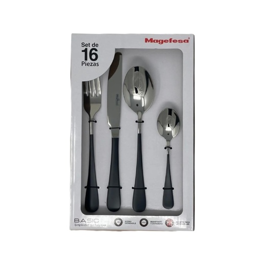 [2031060] Cubiertos Basic 16 piezas Magefesa