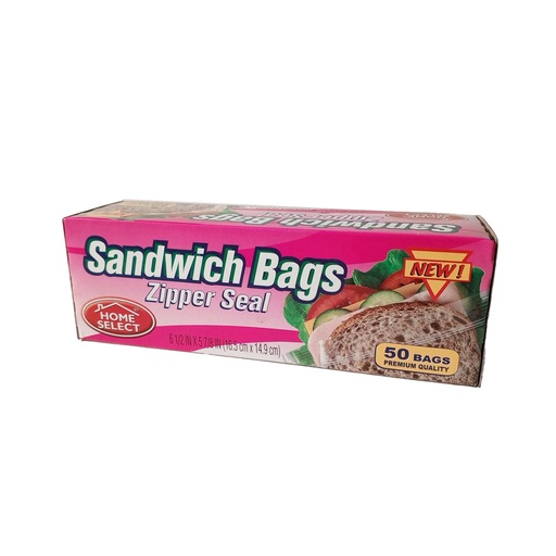 [4251059] Bolsas de Sandwich Home Select con Cierre X50 und. 16X14 cm