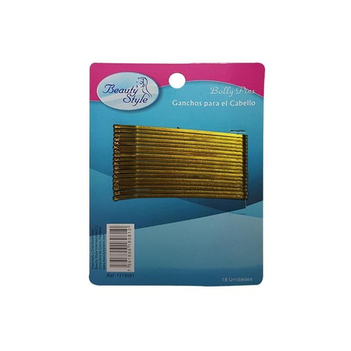 [5921016] Set de 4 Paquetes de Gancho para Cabello Grandes Dorados Beauty Style 12 und