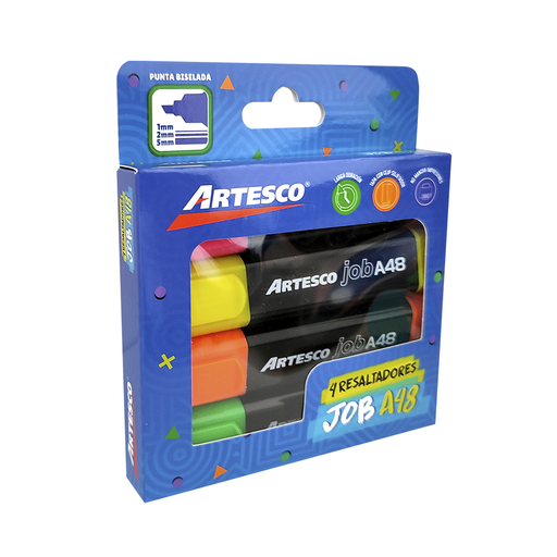 [2881062] Set Resaltador Artesco Neon x 4 Unidades