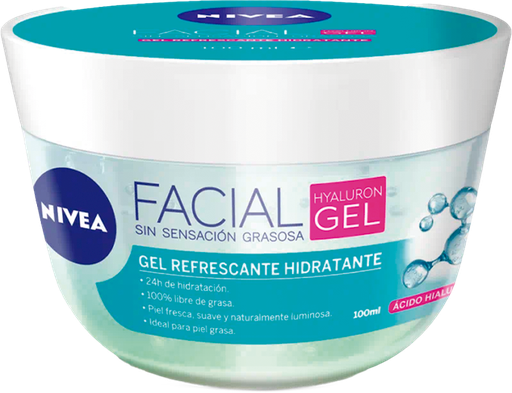 [2051016] Crema Facial Nivea Care Fresh con Acido Hialurónico Hidro Gel Facial 100 ml