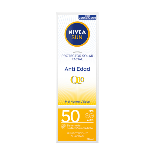 [2051013] Protector Solar Nivea Facial Antiedad Q10 FPS 50 50 ml 