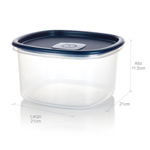 [2001041] Recipiente Cuadrado Estra Plus 2.5L Azul Noche