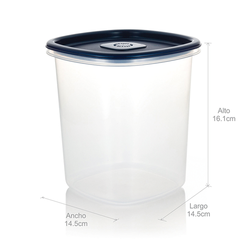 [2001038] Recipiente Plastico Alto Estra Plus 3L Azul Noche
