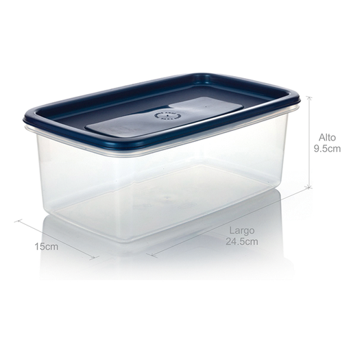 [2001043] Recipiente Rectangular Estra Plus 2L Azul Noche