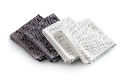 [2001050] Paño Uruyen Algodón Multiusos Gris-Blanco Set de 4 30x30cm