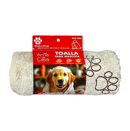 Toalla para Mascotas Talla M. Medidas: 50cm x 90 cm