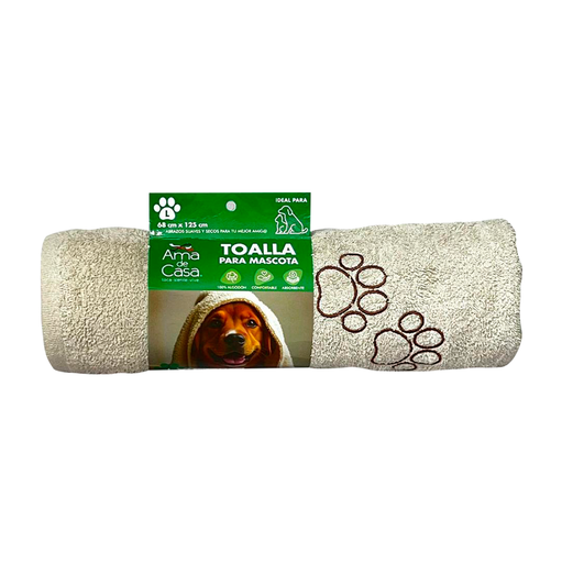 Toalla para Mascotas Talla L. Medidas: 68cm x 125 cm