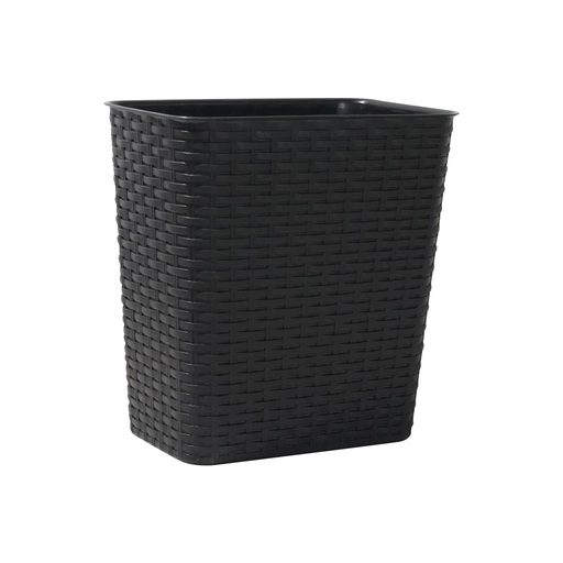 [2191003] Papelera Oceano Tejida Rectangular Negra Alto 30cm Largo 29cm Ancho 19cm