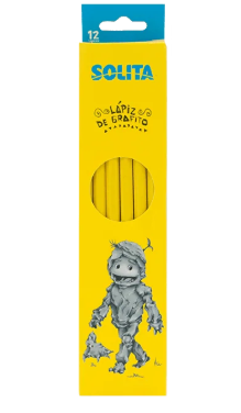 [2421002] Lápiz de Grafito Solita de Resina 12 Piezas