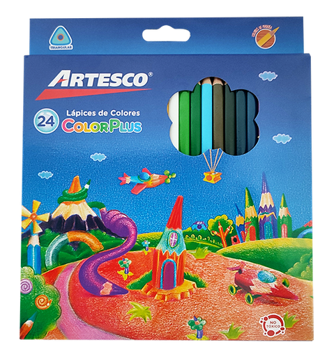 [2881006] Lápices de Colores Artesco Colorplus 24 Unidades