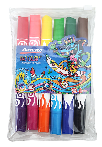 [2881011] Marcadores Artesco Gruesos Duo 12 Colores