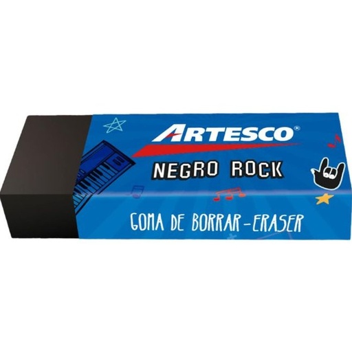 [2881003] Goma de Borrar Artesco Negro Rock 5 Unidades