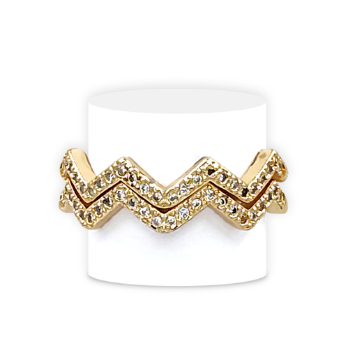 [2091078] Anillo Cavara Doble Cristales Ajustable
