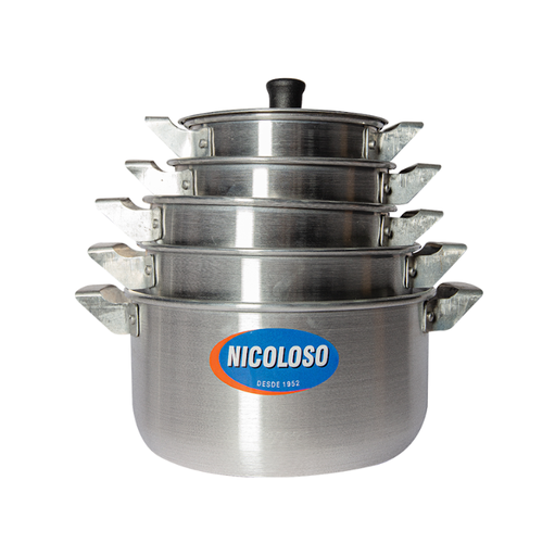 [3331001] Set de Ollas Nicoloso 5 piezas con tapas 14/16/18/20/22 cm
