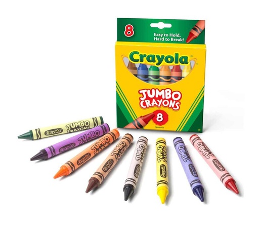 [3651002] Lápices de Colores de Cera Crayola Jumbo - 8 piezas