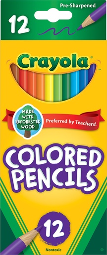 [3651014] Lápices de Colores de Madera Crayola - 12 piezas