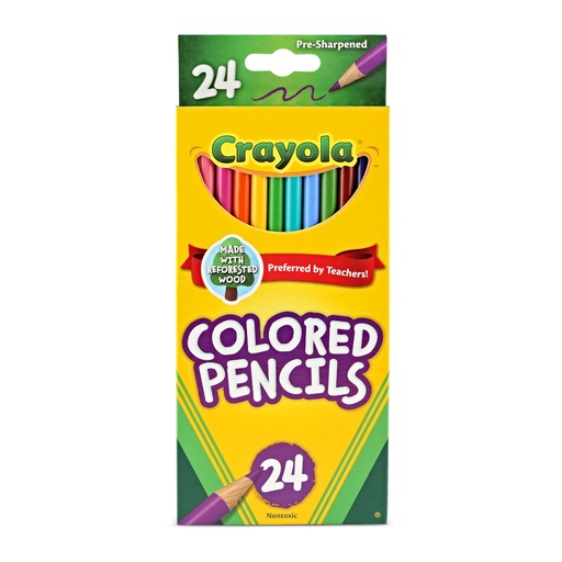 [3651015] Lápices de Colores de Madera Crayola - 24 piezas