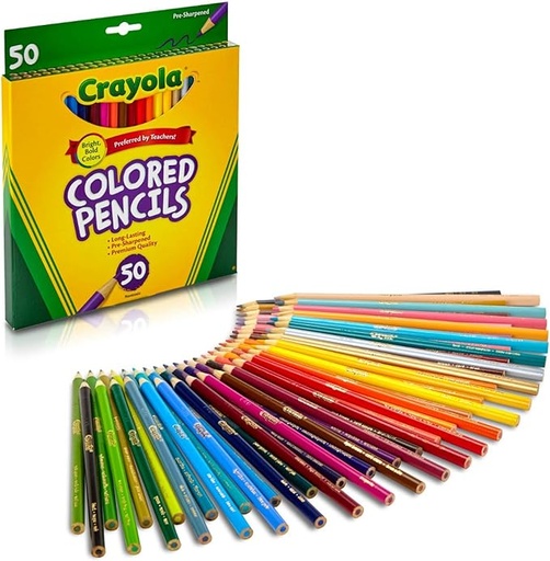[3651017] Lápices de Colores de Madera Crayola - 50 piezas