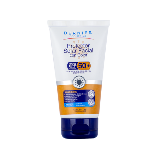 Protector Solar Facial Dernier Con Color 50g