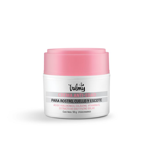 [2041341] Crema Antiedad Valmy para Rostro, Cuello y Escote 50g