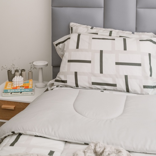 Juego de Sabanas Ama de Casa Cronos Individual de Microfibra (1 x 1.9 x 0.3 m)