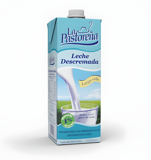 [3931001] Leche La Pastoreña Descremada UHT 1Lt