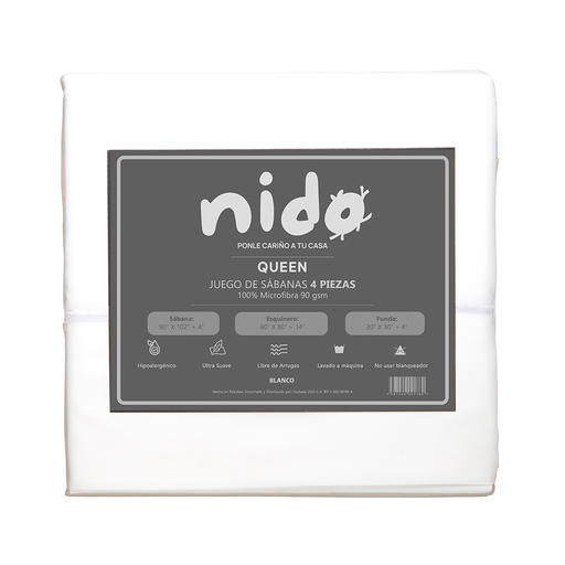 Sabana de Microfibra Queen Nido 90 GSM
