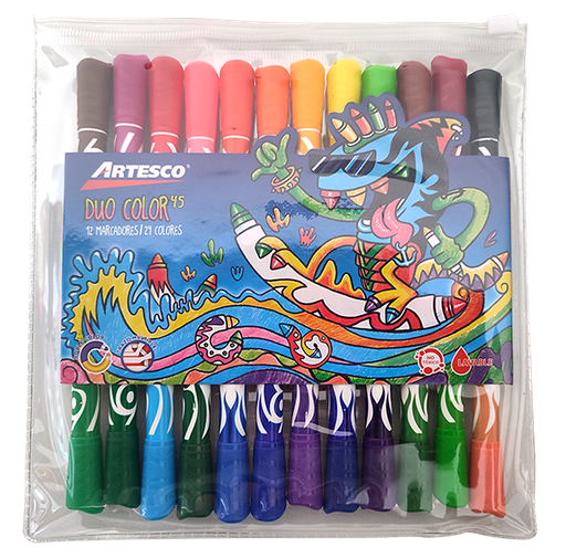 [2881026] Marcadores Gruesos Artesco Duocolor 12 uds