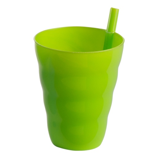 [3411038] Vasos Alfa Hogar con Pitillo Colores Surtidos 360ml