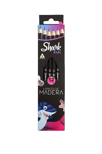[3851021] Lápices de Grafito Shark Plus - 12 piezas