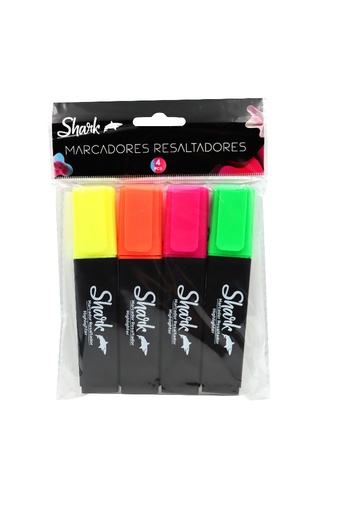 [3851026] Set de 4 Resaltadores Shark