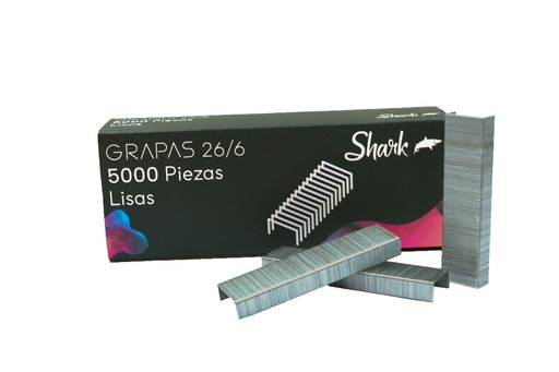 [3851029] Grapas Lisas Shark Tamaño 26/6 5.000 piezas
