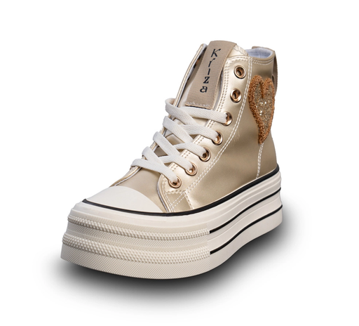 Botines Kriza Tipo Converse Dorado Anare