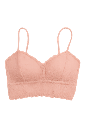 [4251039] Top Bralette Visto en TV Individual con Encaje Rosa Talla Unica