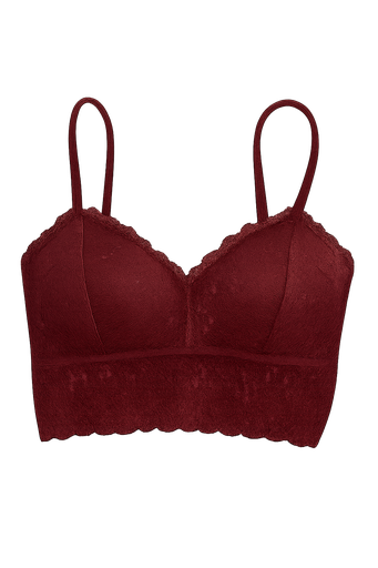 [4251041] Top Bralette Visto en TV Individual con Encaje Vinotinto Talla Unica