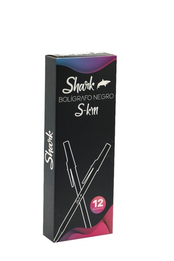 [3851032] Boligrafo Kilometrico Shark Negro S-KM Caja x 12 Unidades