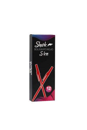 [3851033] Boligrafo Kilometrico Shark Rojo S-KM Caja x 12 Unidades