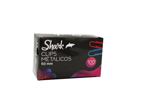 [3851037] Clips Shark Jumbo 50mm Caja x 100 unds