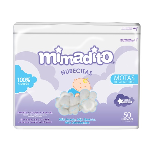 [2181021] Motas de Algodon Mimadito x 50 und