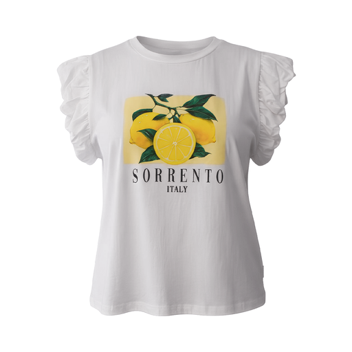 Blusa de Algodon SK Casual Limones Blanco